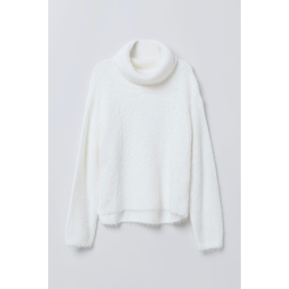fluffy turtleneck jumper